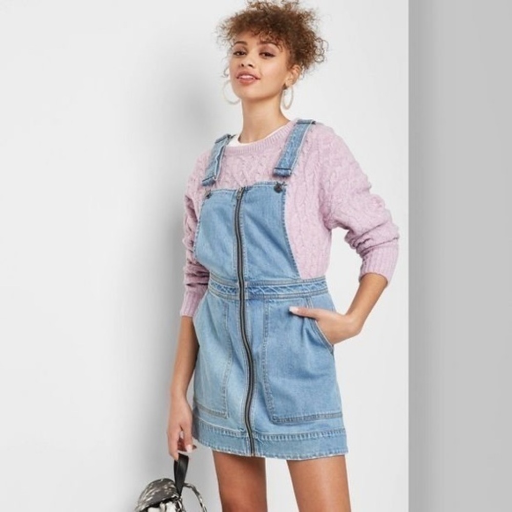 CLEARANCE NWT Denim Overalls Pinafore Dress Blue Jean New